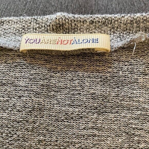 You are not alone, grey laced long sleeve shirt - Picture 6 of 9
